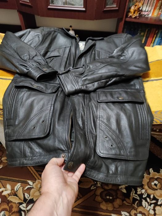 Новая Мужская Кожаная  Куртка  Турция