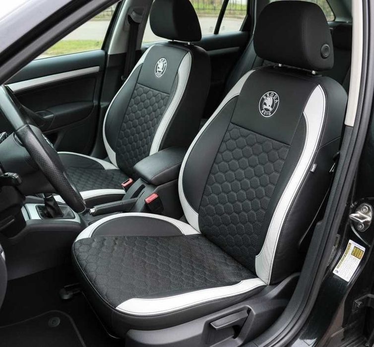 Чехлы в салон Skoda Octavia A5 / A7 Экокожа Модельные EMC-ELEGANT