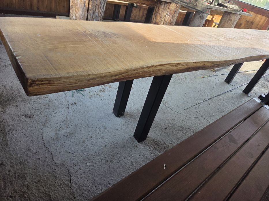 Stół dębowy monolit plaster dębu