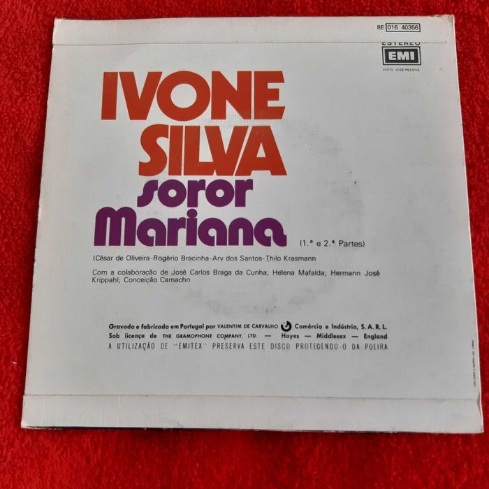 Disco Vinil Single Ivone Silva - Soror Mariana (1ª e 2ª parte) Teatro de Revista