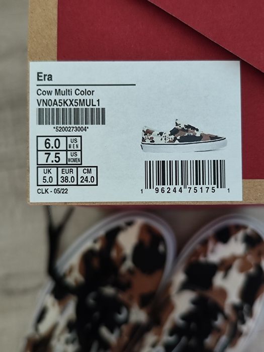 Nowe buty VANS Era krówki z metką