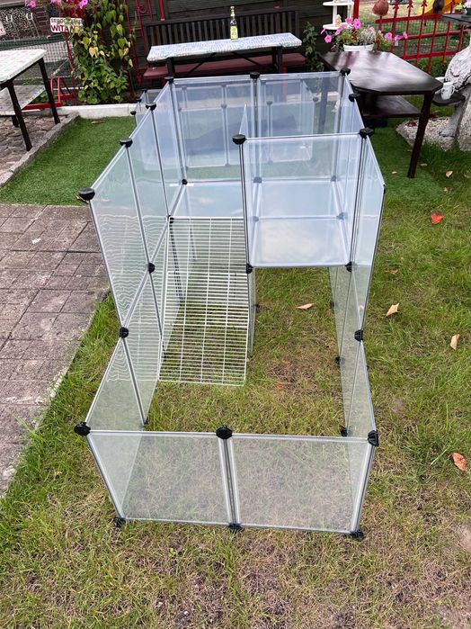 Duża klatka kojec wybieg dla świnki królika zwierząt panelowa NOWA