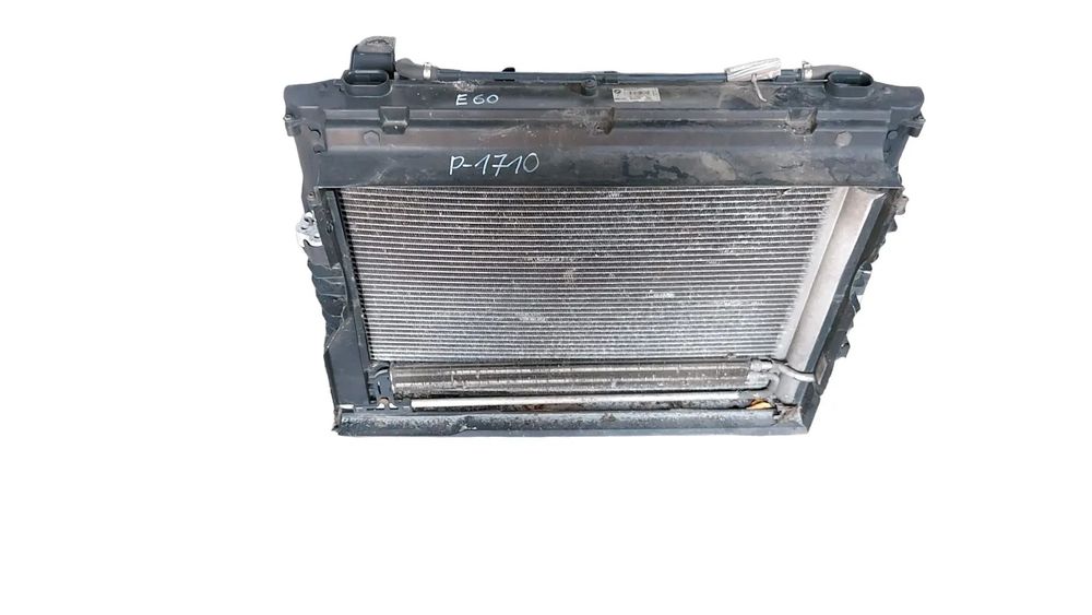 Komplet Chłodnic Wentylator Wzmocnienie Obudowa BMW E60/E61 2.2B 7525793 -(2003–2010)- Gwarancja Wysyłka