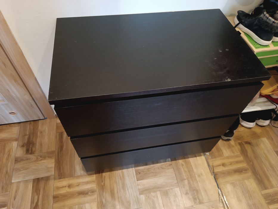 [REZERWACJA] Komoda MALM czarna - 3 szuflady