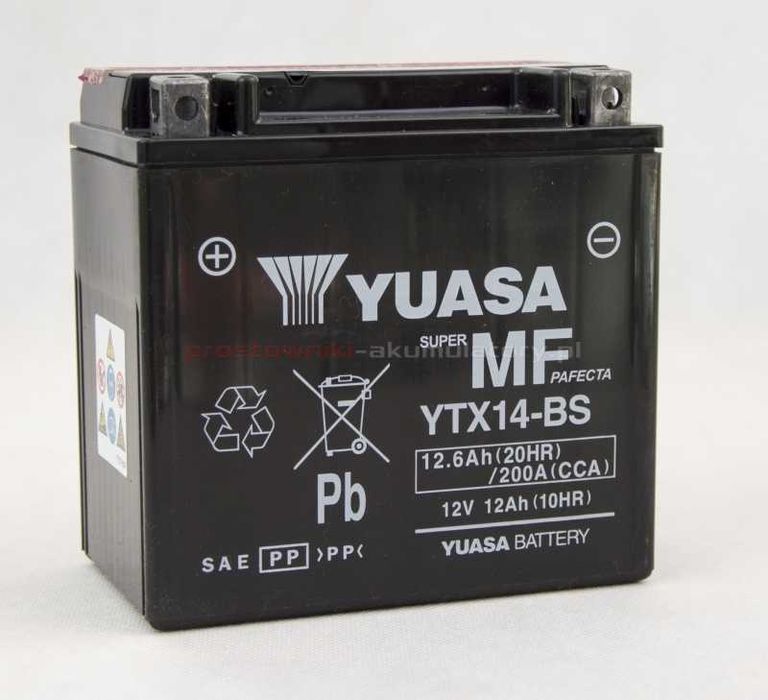 Akumulator Yuasa YTX14-BS KMX14-BS 12.6Ah 200A Pruszcz Gdańsk Rumia