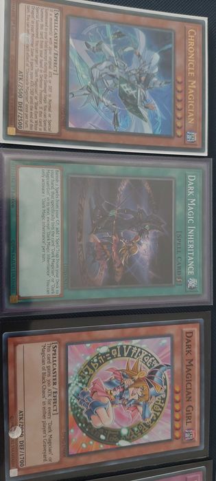 Cartas yugioh suporte dark magician e blue eyes