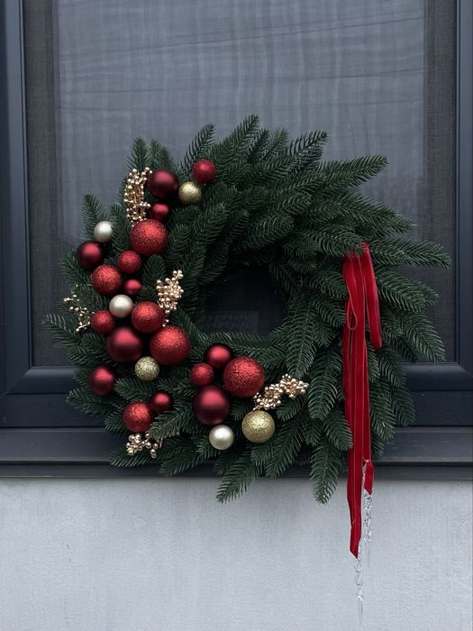 Різдвяний вінок , новорічний вінок великий