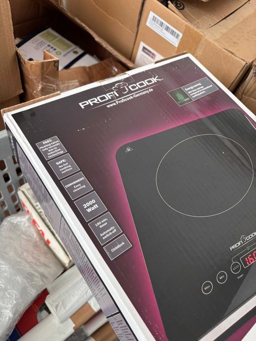 Placas vitrocerâmicas Proficook nunca usadas 2000 Watts