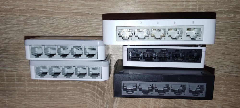 Коммутаторы TP-LINK, D-Link, Tenda блоки питания, шнуры USB A-B.