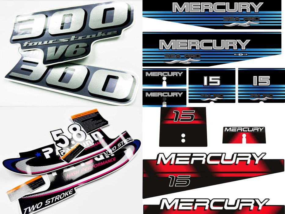 Наклейки для підвісних двигунів. Suzuki, Mercury, Yamaha, Honda iншi