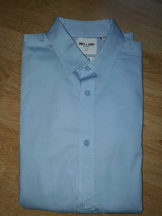Męska koszula Only & Sons jasno niebieska .Super