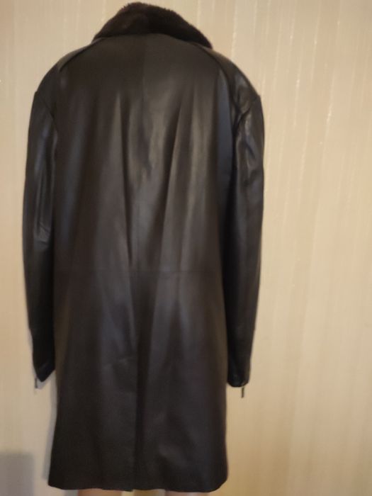 Чоловіче шкіряне полупальто бізнес класу Vera Pelle