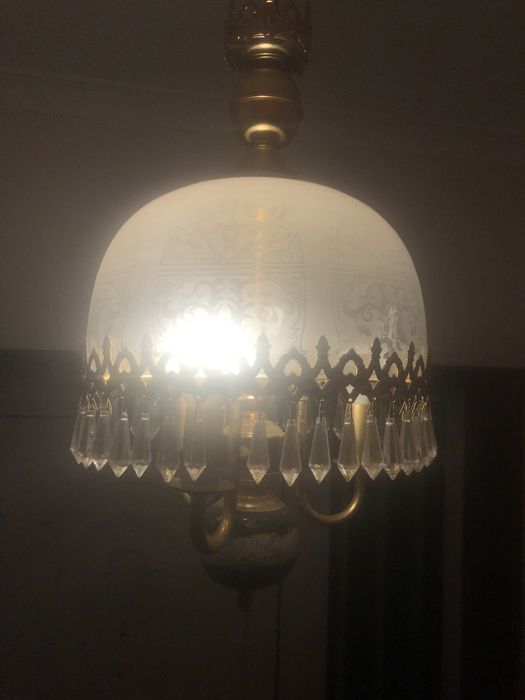 Candeeiros de teto, de Porcelana de Limoges e Cristal