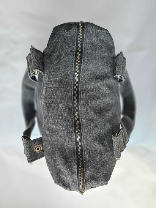 Сумка на плече NEW BAGS сірий канвас з кишенями