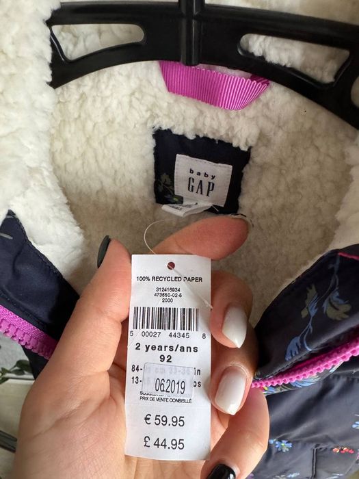 Курточка GAP 2 роки 92см синя в квіти