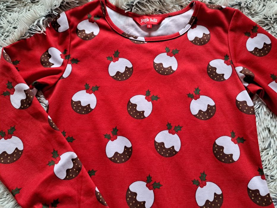 Nowa sukienka s/36 jingle bells świąteczna czerwona