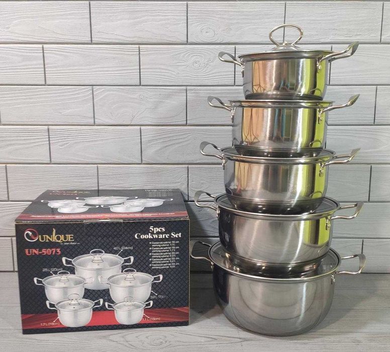 Набор посуды‼️ Набор каструль 5шт‼️ Набір посуду каструль з кришками