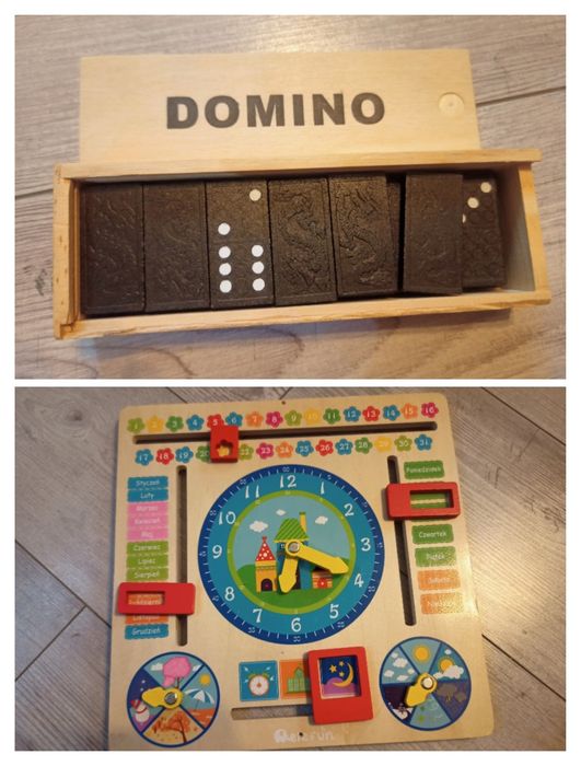 Domino, drewniany kalendarz