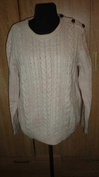 Selected- męski grubszy sweter wełniany  r; XL