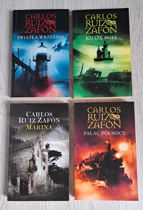 4x Carlos Ruiz Zafon Światła września Pałac Północy Książę Mgły Marina