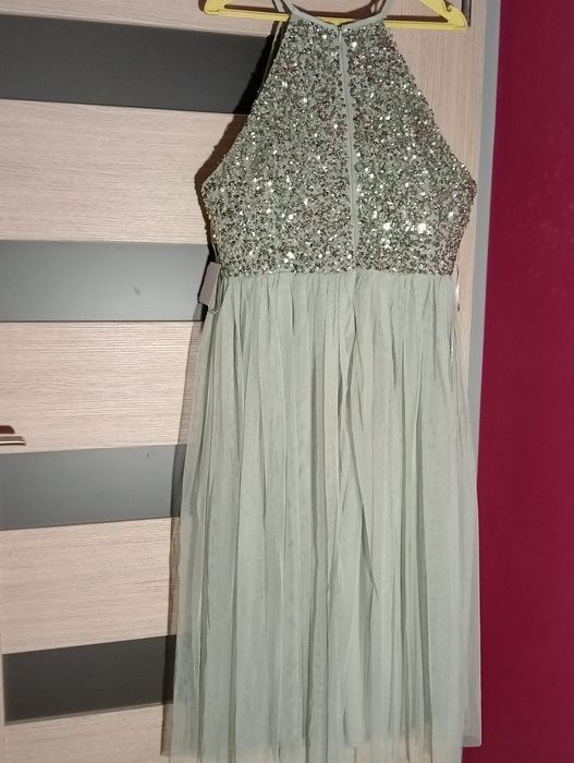 sukienka Andrzejki Sylwester cekiny tiul Maya de luxe