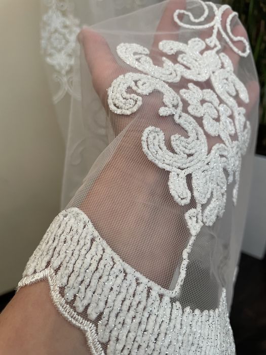 Распродажа! Тюль, Французская сетка с вышивкой корд