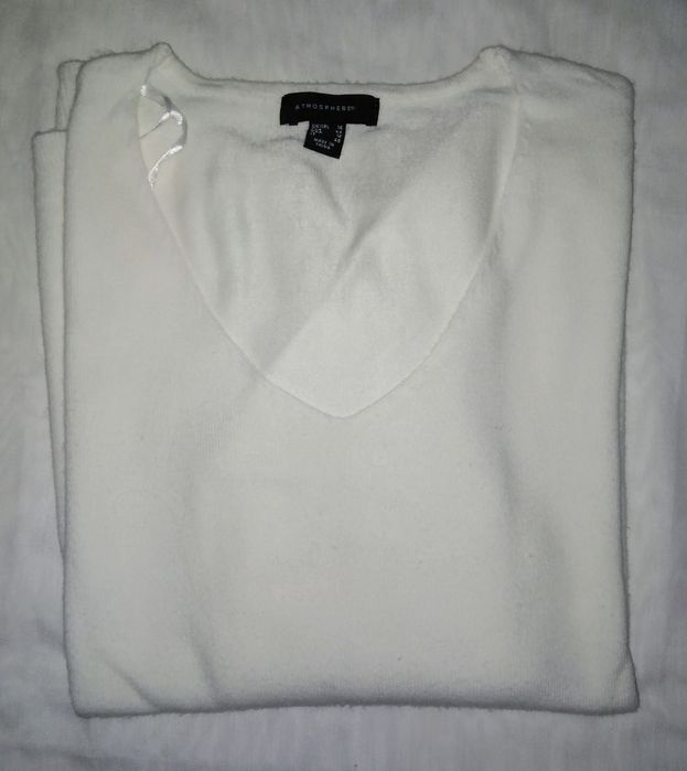 SALDOS - Camisola de Malha, Branca. Muito macia