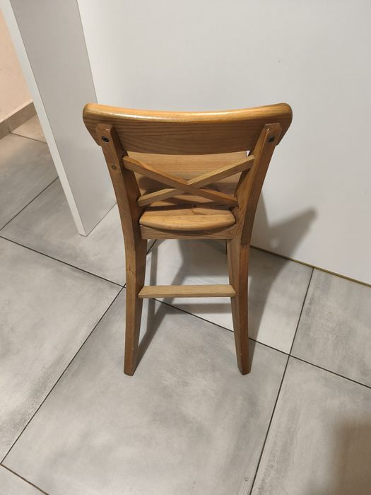 Krzesełko dziecięce Ikea INGLOF bejca patynowa