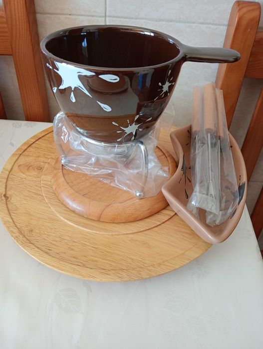 Conjunto de fondue de chocolate