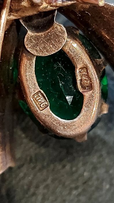 Брошка муха, срібло 875 молотобієць.