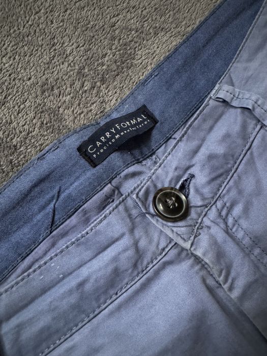 Spodnie chinosy szaro-niebieskie Carry 32/34