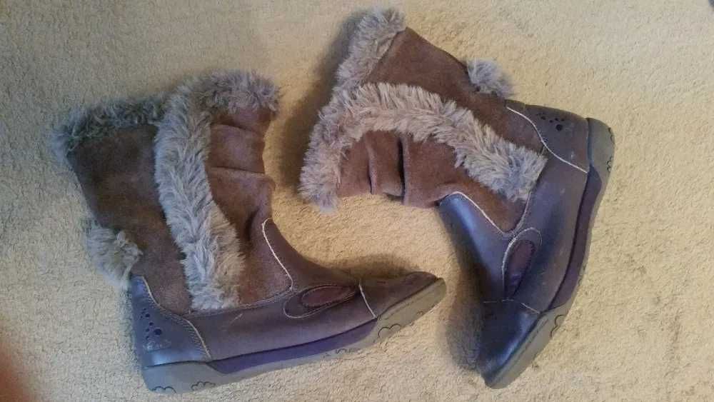 Детские сапоги Clarks сапожки натур. замша кожа ст. 19см девочке