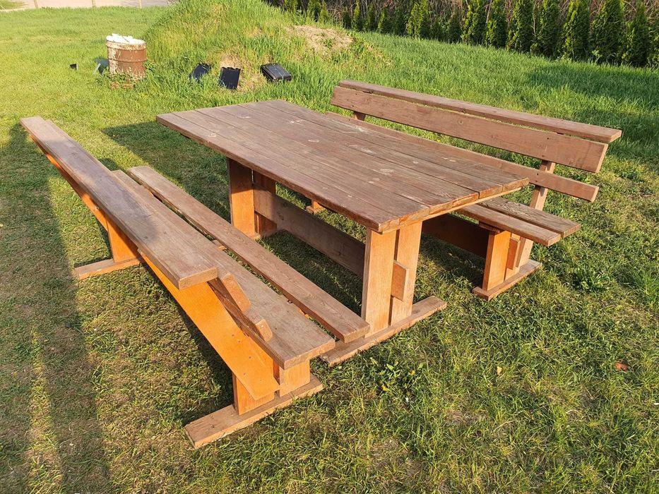 Meble ogrodowe stół, ławki