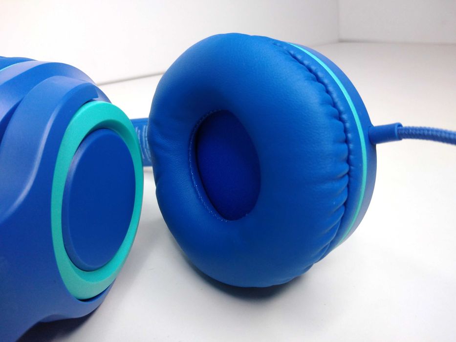 Słuchawki Dla Dzieci 2 Pary, Regulowane, Składane - Miętowo-Niebieskie