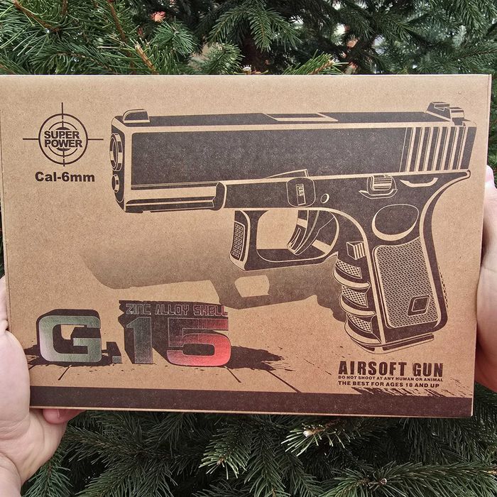 Пістолет Глок Glock 19 Galaxy G15 кульках Металевий іграшковий