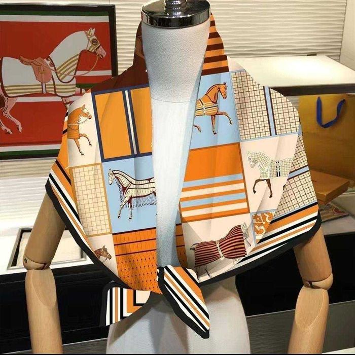 Шовкова хустка hermes, трендовий шарф ермес