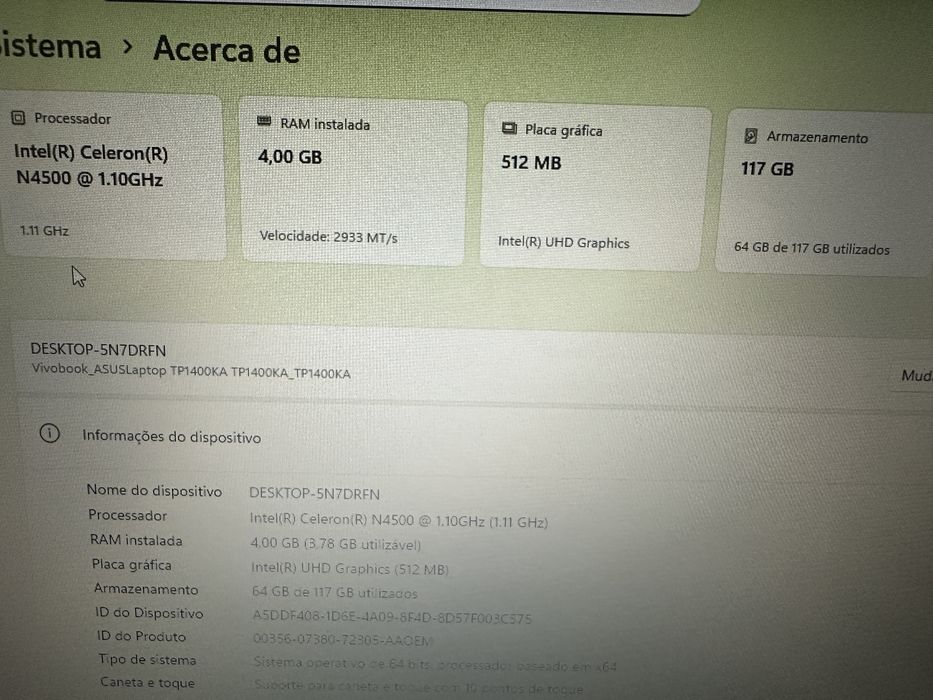 Portátil Asus VivoBook Flip Tp1400Ka