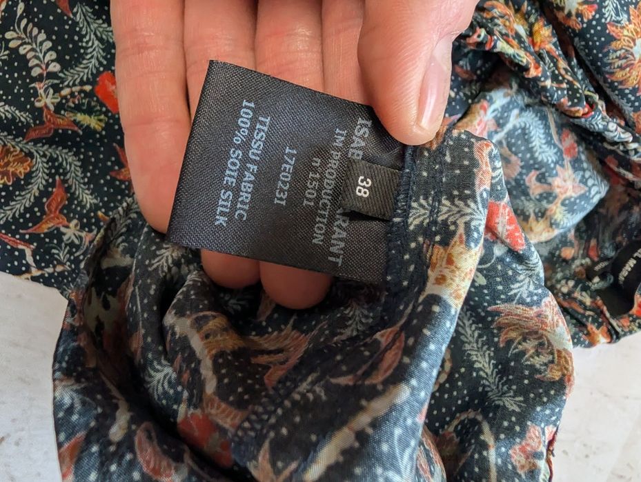 Kolorowe jedwabne spodnie Isabel Marant silk pants