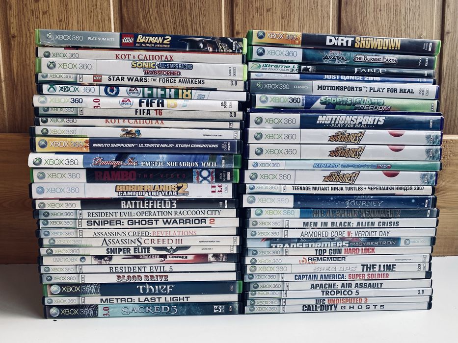 Диски для Xbox 360 — понад 50 ігор, у гарному стані,