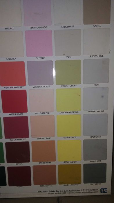 Farby decoral różne kolory zmywalne