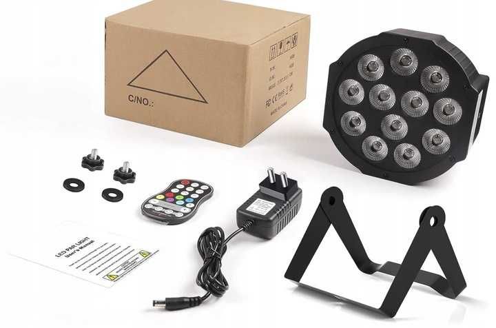 Zestaw 4x Lampy sceniczne LED na akumulator + pilot