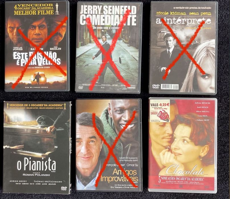 DVDs diversos , bom estado