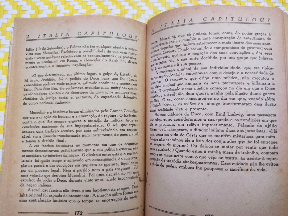A ITÁLIA Capitulou?
Carlos Ferrão