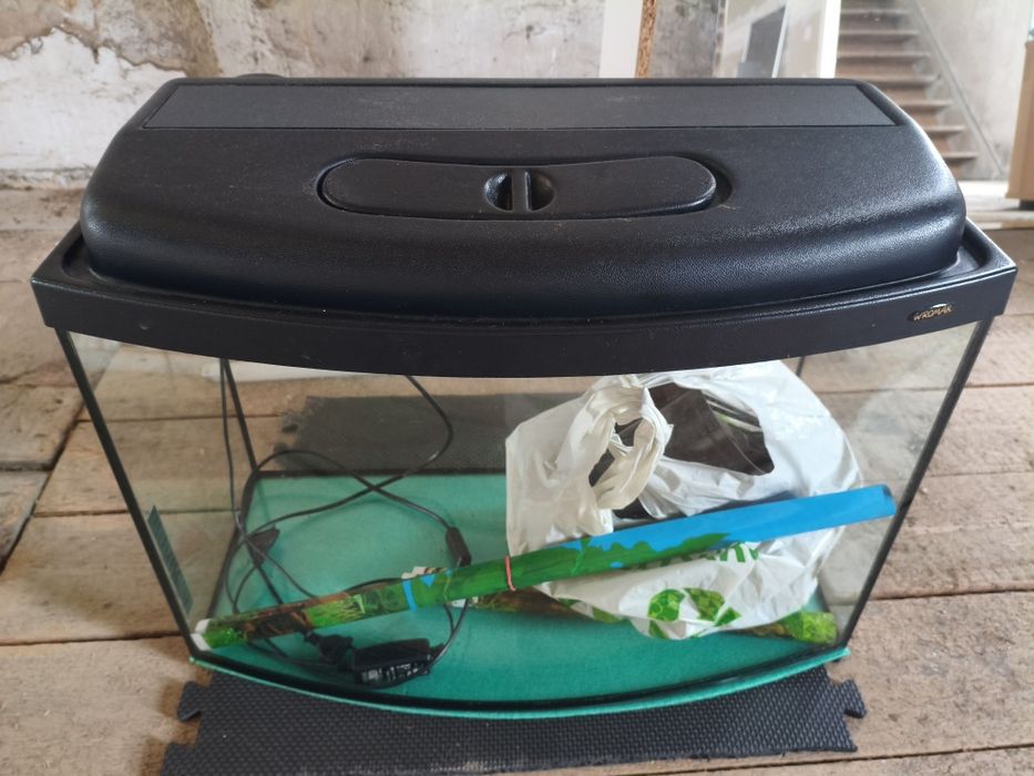 akwarium panoramiczne 65 l zestaw