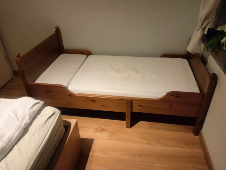 Łóżko rozsuwane regulowane ikea brazowe