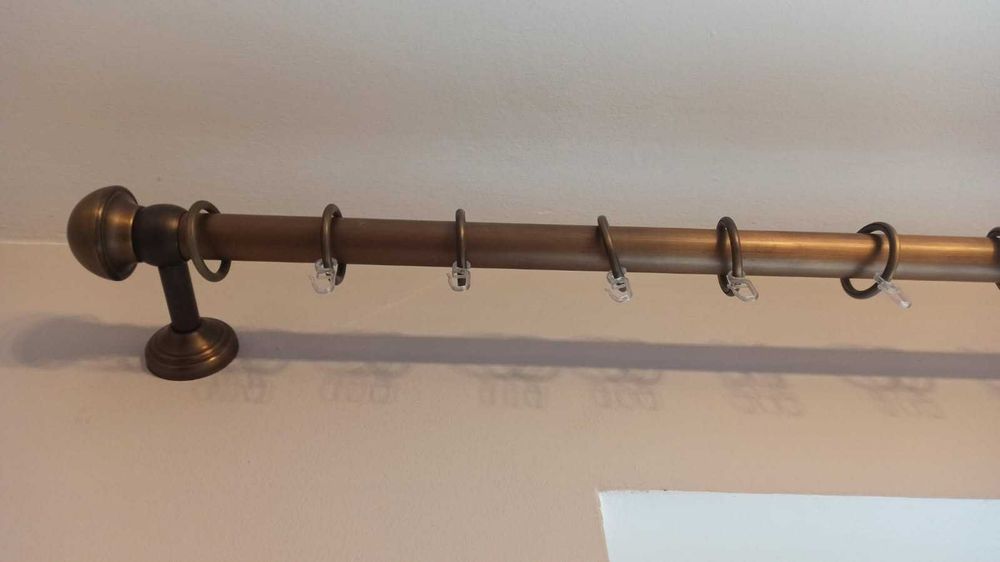 Karnisze mosiężne kolor antico 300 cm + 240 cm