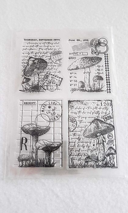 Stemple, Pieczątki, Clear Stamps, Scrapbooking - Grzyby