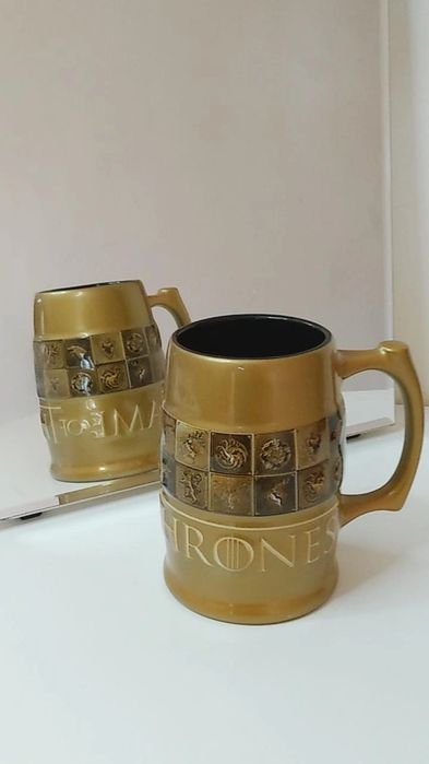Game of thrones Tankard With Galaxic Glaze Sigils.