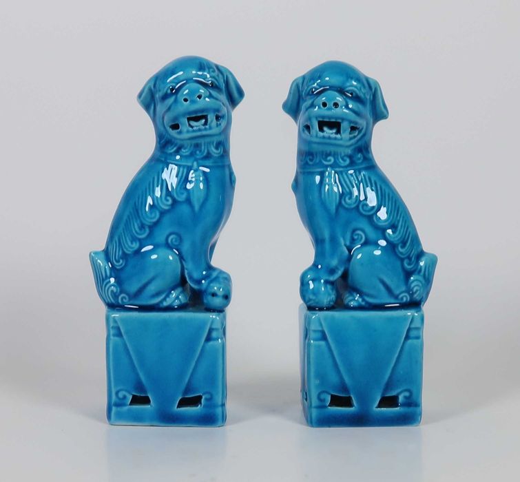 Par de Cães Foo pequenos China - 12 cm