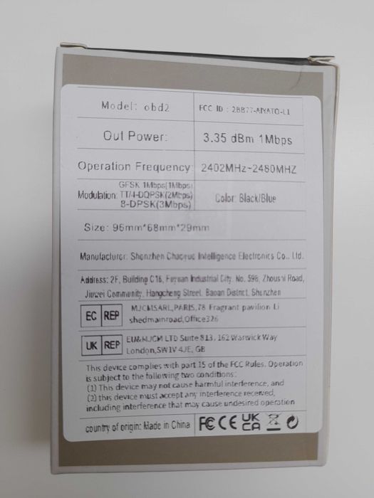 Aparelho de diagnóstico automóvel OBDII ELM 327 - Só 10eur